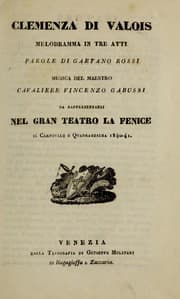 Tapa de Clemenza di Valois