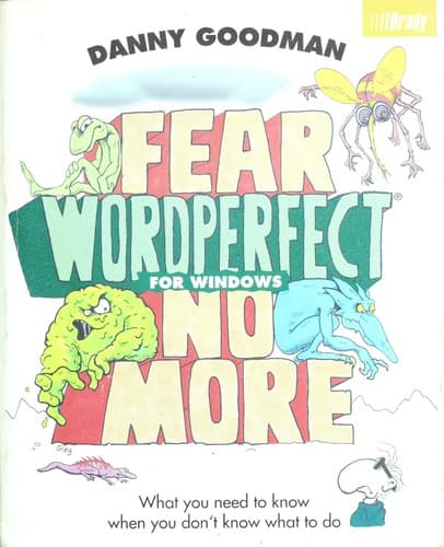 Tapa de Fear WordPerfect for Windows no more