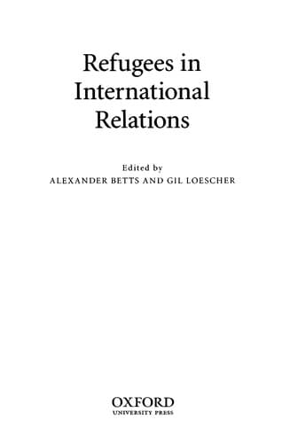 Tapa de Refugees in international relations