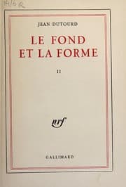 Tapa de Le fond et la forme
