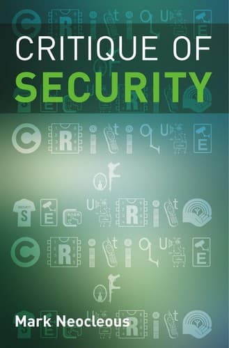 Tapa de Critique of security