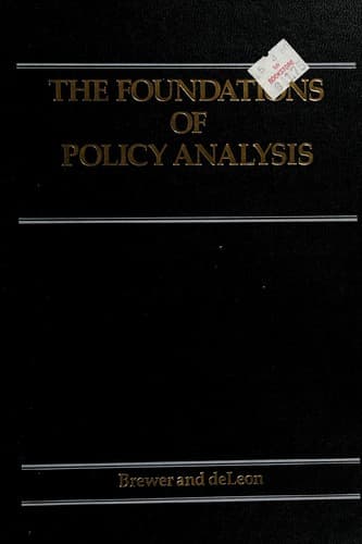 Tapa de The foundations of policy analysis