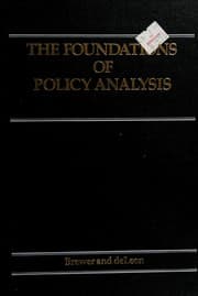 Tapa de The foundations of policy analysis
