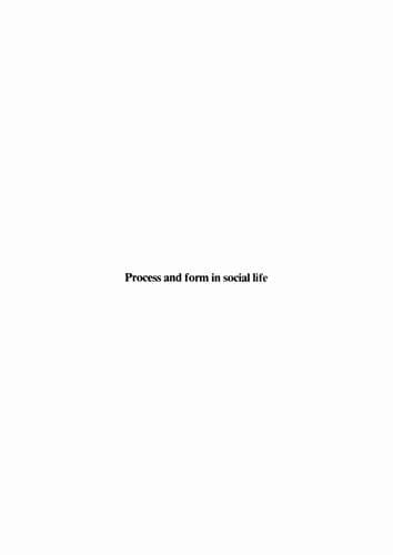 Tapa de Process and form in social life.