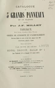 Tapa de 3 Grands panneaux et un plafond peints par J.-F. Millet