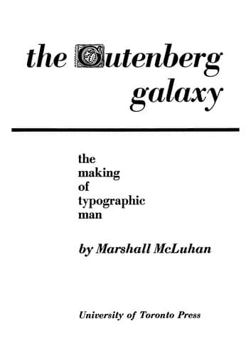 Tapa de The Gutenberg galaxy