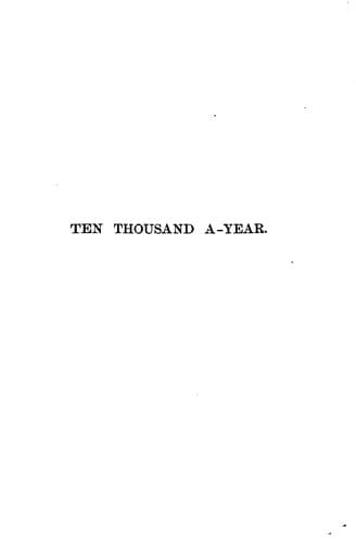 Tapa de Ten thousand a-year.