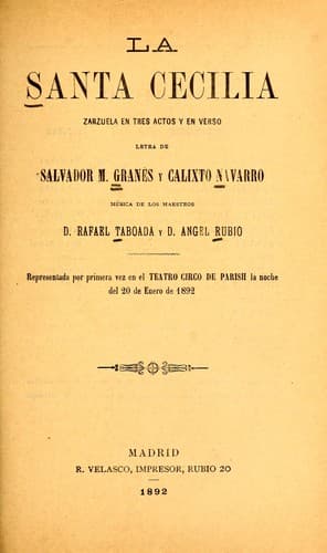 Tapa de La Santa Cecilia