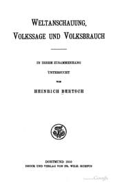 Tapa de Weltanschauung, volkssage und volksbrauch
