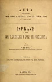 Tapa de Acta coniurationem bani Petri a Zrinio et com. Fr. Frangepani illustrantia