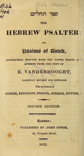 Tapa de The Hebrew Psalter