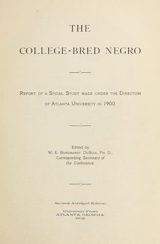 Tapa de The college-bred Negro