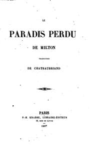 Tapa de Le paradis perdu de Milton