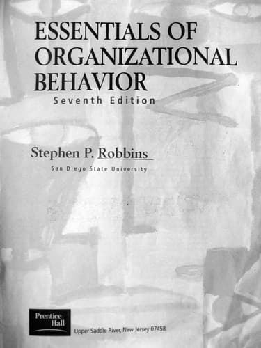 Tapa de Essentials of organizational behavior