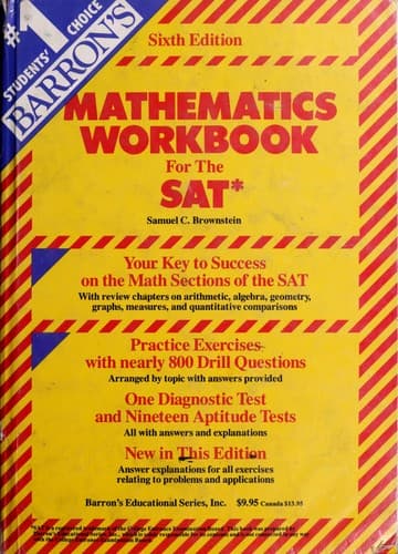 Tapa de Mathematics workbook for the SAT