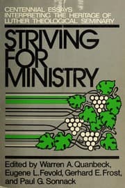 Tapa de Striving for ministry