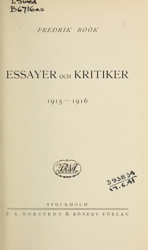 Tapa de Essayer och kritiker