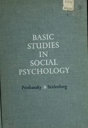 Tapa de Basic studies in social psychology