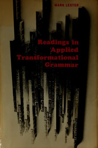 Tapa de Readings in applied transformational grammar.