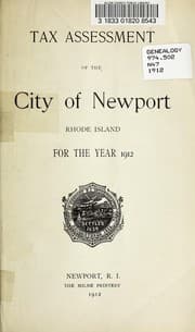 Tapa de Tax assessment of the City of Newport, R.I.