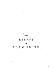 Tapa de Essays On, I. Moral Sentiments