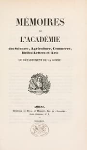 Tapa de Memoires de l'Academie des Sciences (Agriculture, Commerce), Belles-Lettres et des Arts d'Amiens