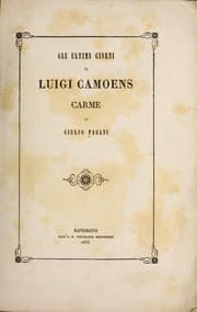 Tapa de Gli ultimi giorni di Luigi Camoens, carme