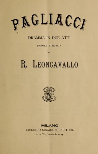 Tapa de Pagliacci