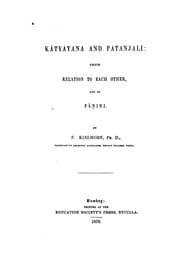 Tapa de Kâtyâyana and Patanjali, their relation to each other and to Pânini