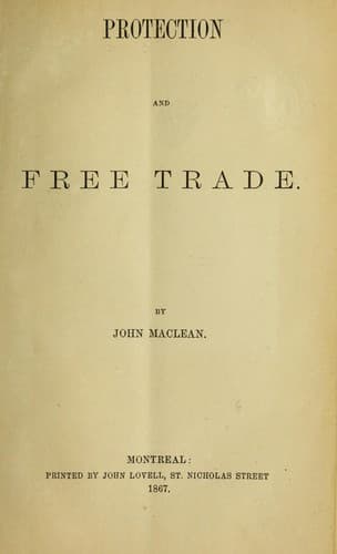 Tapa de Protection and free trade