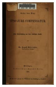 Tapa de Ueber den Satz: ipso Jure Compensatur: Eine Untersuchung aus dem römischen ..
