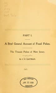 Tapa de A brief general account of fossil fishes