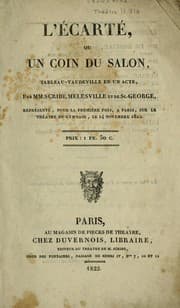Tapa de L' écarté, ou, Un coin du salon