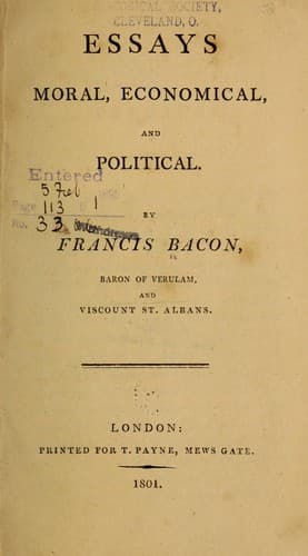 Tapa de Essays, moral, economical, and political