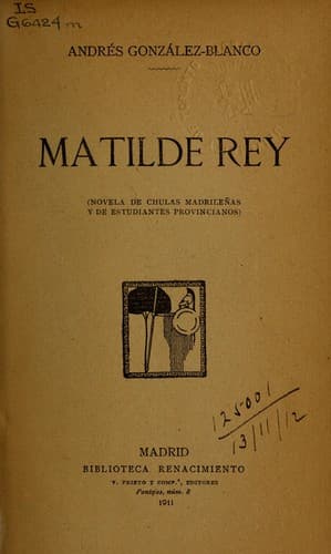 Tapa de Matilde Rey
