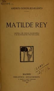 Tapa de Matilde Rey