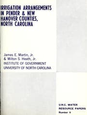 Tapa de Irrigation arrangements in Pender and New Hanover counties, North Carolina