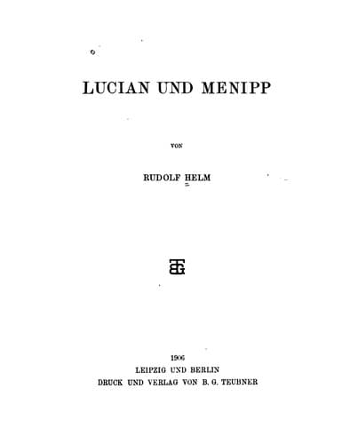 Tapa de Lucian und Menipp