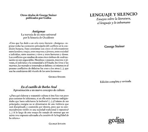 Tapa de Lenguaje y Silencio