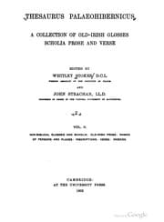 Tapa de Thesaurus palaeohibernicus