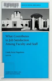 Tapa de What contributes to job satisfaction among faculty and staff