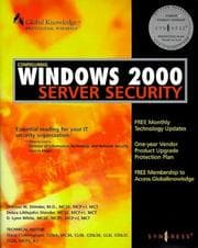 Tapa de Configuring Windows 2000 Server security