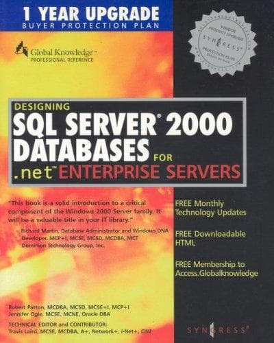 Tapa de Designing SQL server 2000 databases for .NET enterprise servers