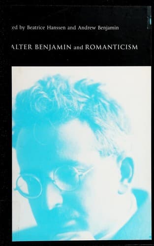 Tapa de Walter Benjamin and Romanticism