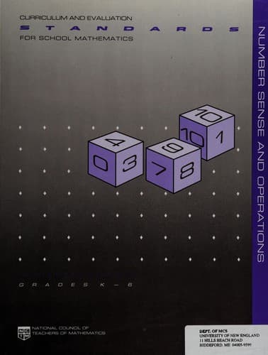 Tapa de Number sense and operations