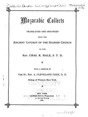 Tapa de Mozarabic Collects