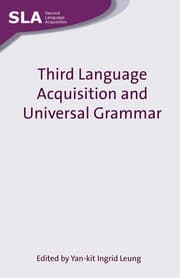 Tapa de Third language acquisition and universal grammar