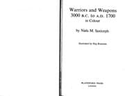 Tapa de Warriors and weapons of early times in color