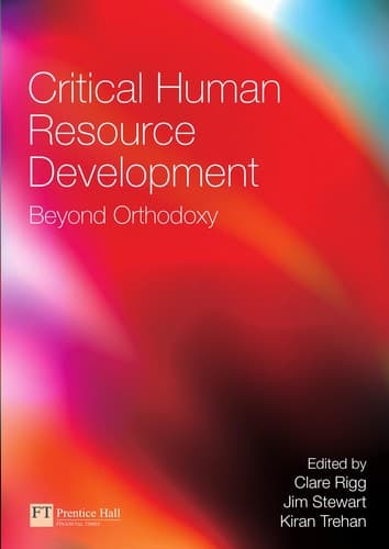 Tapa de Critical human resource development