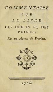 Tapa de Commentaire sur le livre Des délits et des peines